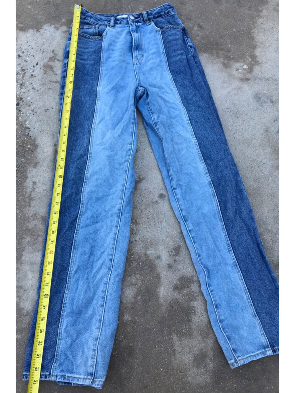 PacSun Washed Blue Patchwork 90’s Boyfriend Jeans size 27 Lite and Medium Wash - Picture 9 of 9